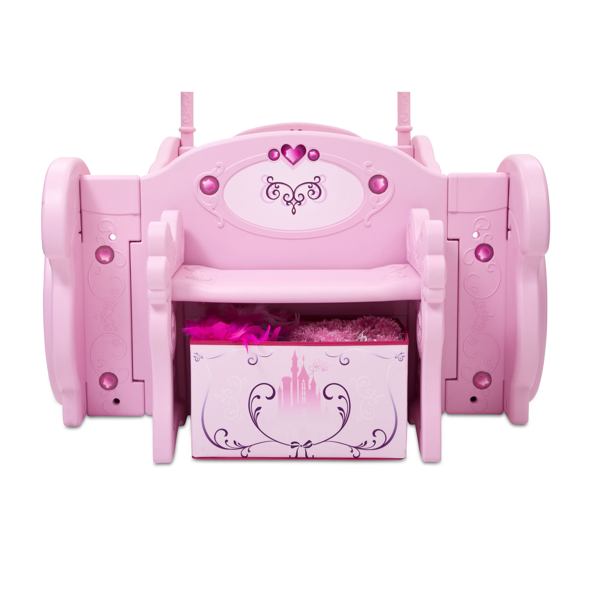 Delta Children Disney Princess Carriage Twin Convertible Toddler Bed